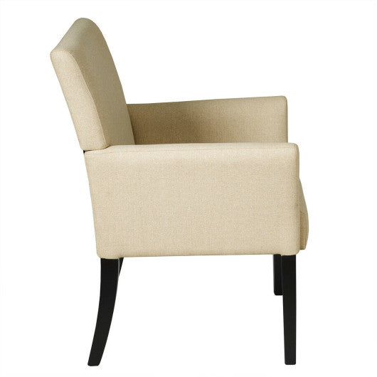 Executive Guest Chair Reception Waiting Room Arm Chair-Beige