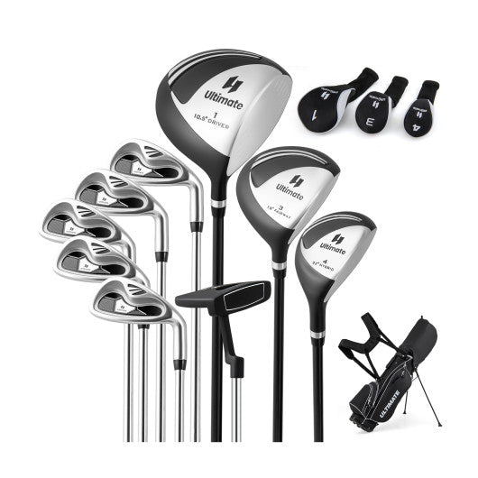 Men¡¯s Profile Complete Golf Club Package Set Includes 10 Pieces-Black