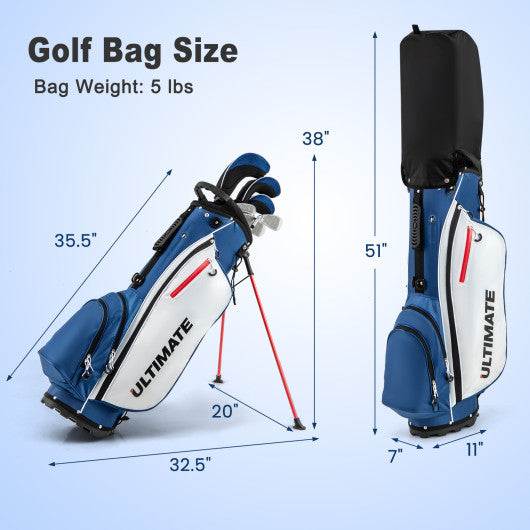 Men¡¯s Profile Complete Golf Club Package Set Includes 10 Pieces-Blue