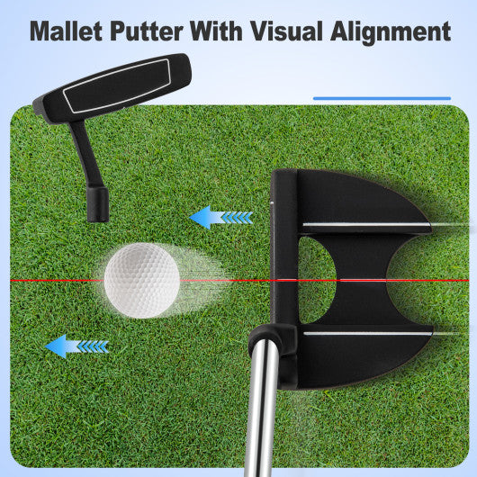 Men¡¯s Profile Complete Golf Club Package Set Includes 10 Pieces-Blue