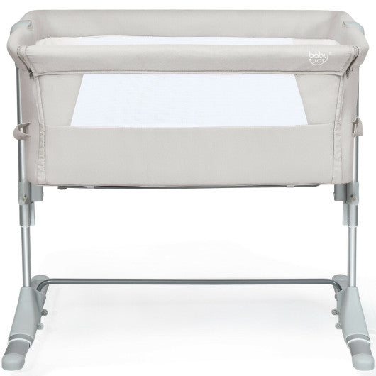 Travel Portable Baby Bed Side Sleeper Bassinet Crib with Carrying Bag-Beige