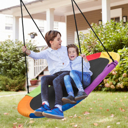 60 Inch Saucer Surf Outdoor Adjustable Swing Set-Colorful