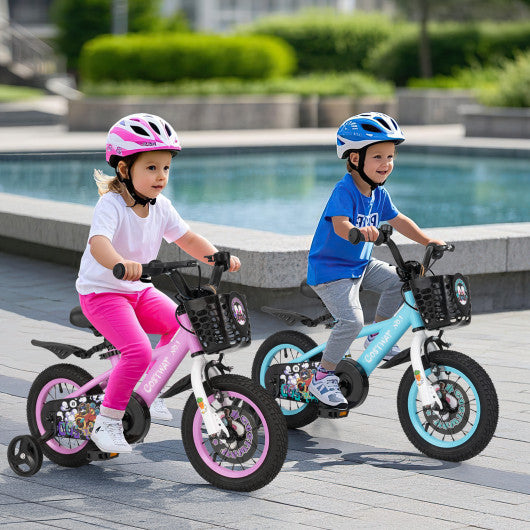 12 Inch Kids Bike with Adjustable Handlebar and Saddle for 3-4 Years Old-12 inches