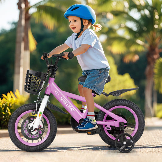 12 Inch Kids Bike for 3-4 Years Old Sport Bicycle with Adjustable Handlebar and Saddle-12 inches