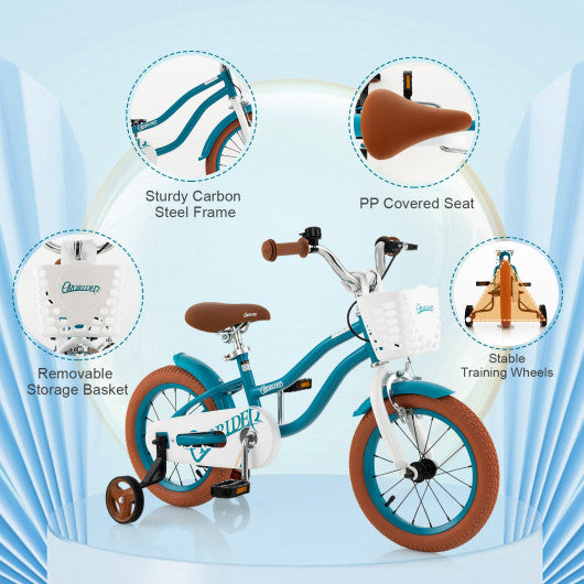 12 Inch Kids Bike Adjustable with Removable Basket for 3-4 Years Old-12 inches