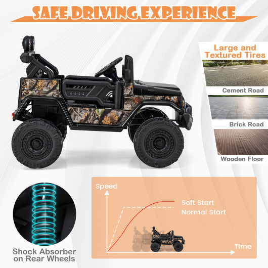 12V 7Ah Licensed Toyota FJ Cruiser Electric Car with Remote Control-Black