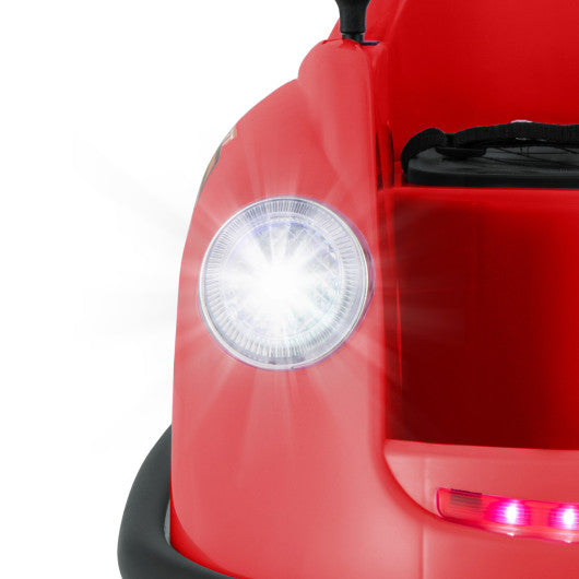 12V Electric Kids Ride on Bumper Car Battery Powered Bumping Car with Remote Control-Red