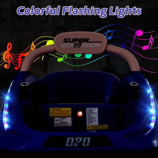 12V Kids Bumper Car Ride on Toy with Remote Control and 360 Degree Spin Rotation-Purple