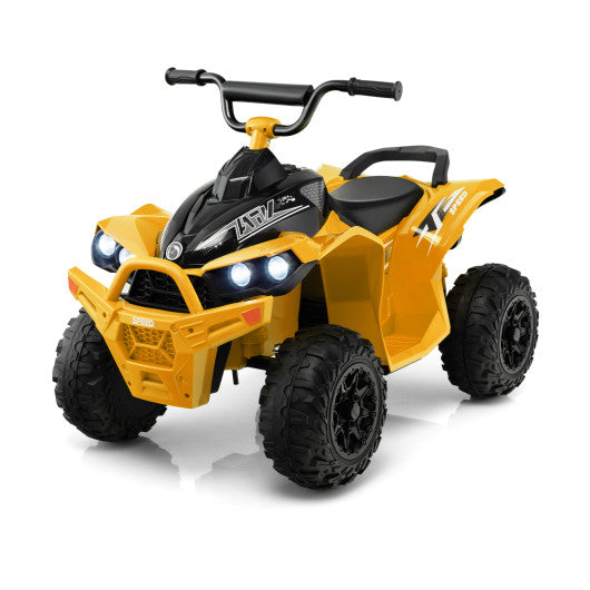 12V Kids Ride On ATV with High/Low Speed and Comfortable Seat-Yellow