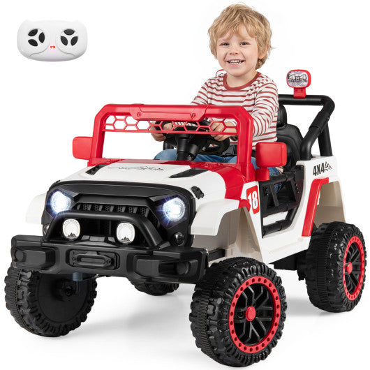 12V Kids Ride on Truck with Remote Control and 3 Speeds-Red