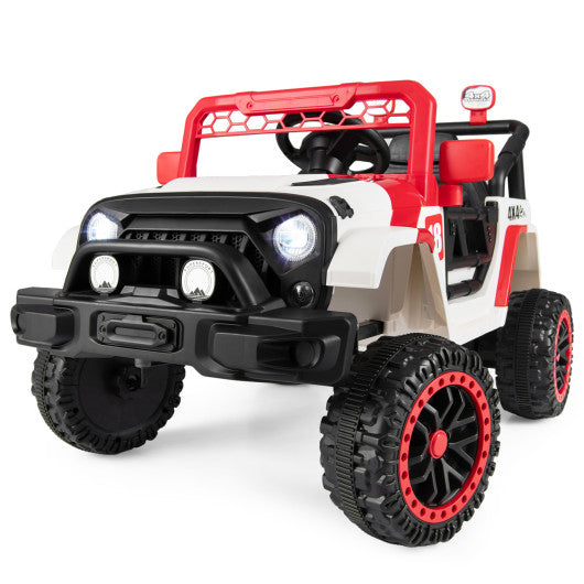 12V Kids Ride on Truck with Remote Control and 3 Speeds-Red