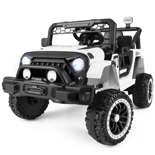 12V Kids Ride on Truck with Remote Control and 3 Speeds-Black