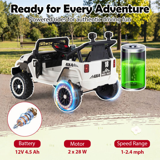 12V Kids Ride on Truck with Remote Control and 3 Speeds-Black