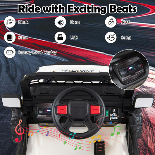 12V Kids Ride on Truck with Remote Control and 3 Speeds-Black