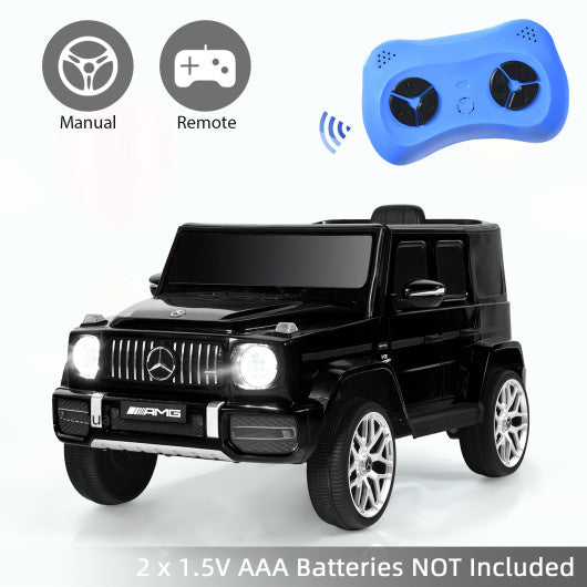 12V Mercedes-Benz G63 Licensed Kids Ride On Car with Remote Control-Black