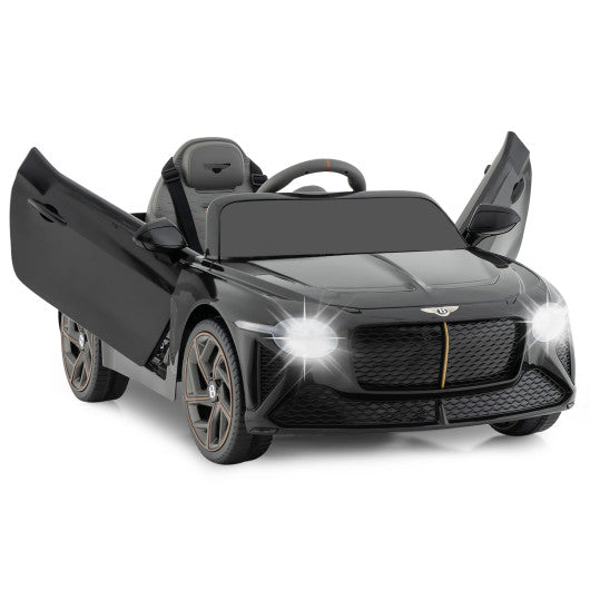 12V Powered Car Kids Ride-on Racer Car Licensed Bentley Bacalar-Black