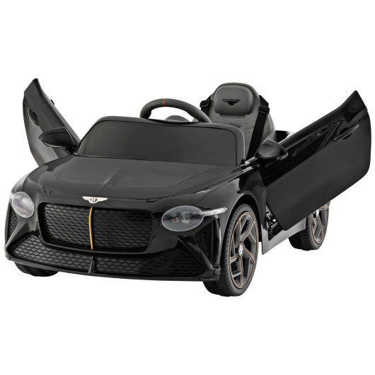 12V Powered Car Kids Ride-on Racer Car Licensed Bentley Bacalar-Black