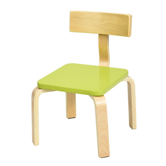 3 Piece Kids Wooden Activity Table and 2 Chairs Set-Green