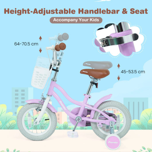 12/14/16/18/20 Inch Adjustable Kids Bike with 2 Brake System-12 Inch