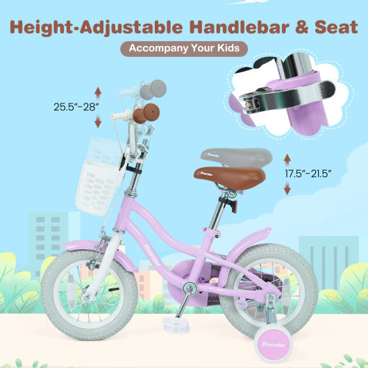 12/14/16/18/20 Inch Adjustable Kids Bike with 2 Brake System-12 Inch