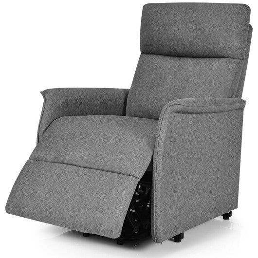Power Lift Massage Recliner Chair for Elderly with Heavy Padded Cushion-Gray