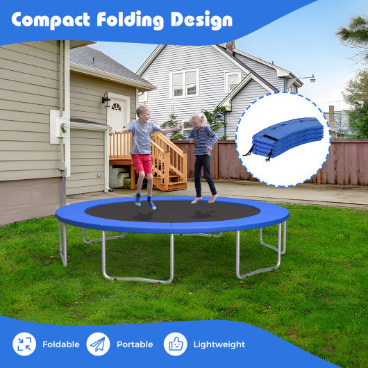 12 Feet Trampoline Pad Replacement Safety Pad with Fixing Straps (Blue)