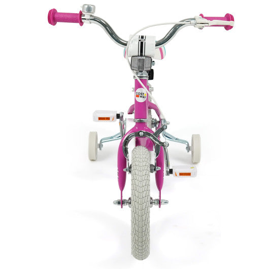12 Inch Kids Bike for Aged 3-8 Years Old with Adjustable Handlebar Pink- Starlight Wave