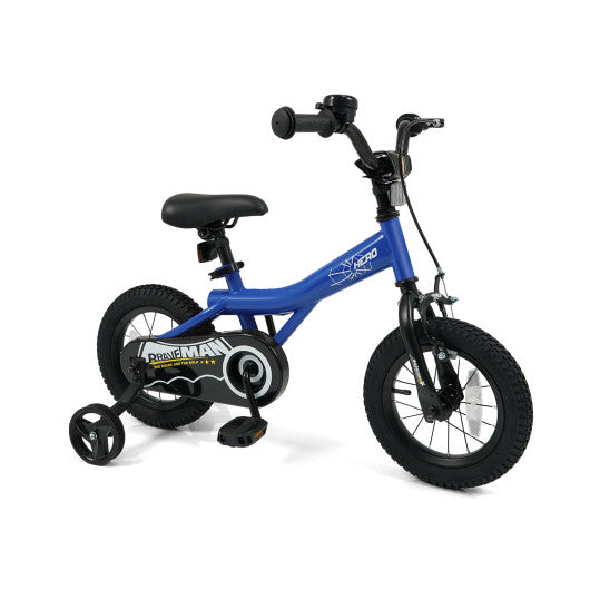 12-Inch Kids Bike with Removable Training Wheels Navy - Brave Hero
