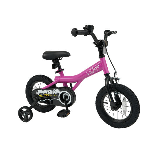 12-Inch Kids Bike with Removable Training Wheels Pink-Brave Hero
