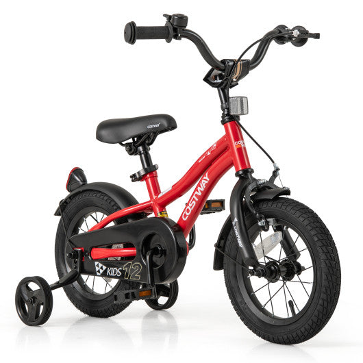 12 Inch Kids Bike Adjustable Bicycle with Reflectors and Bell for 3-4 Years Old