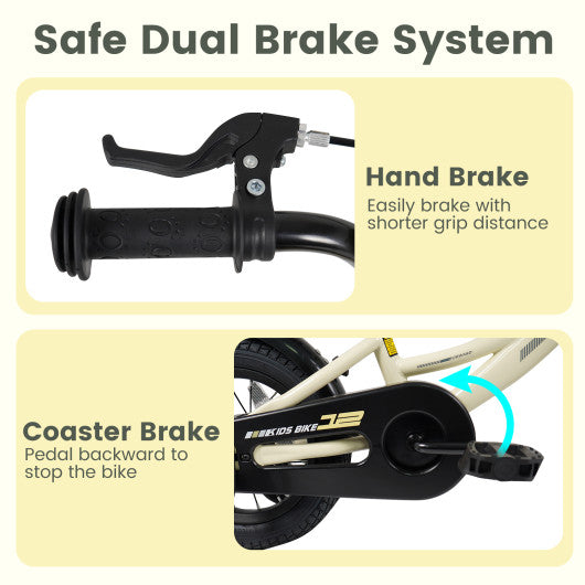 12 Inches Kids Bike Sport Bicycle with Removable Training Wheels