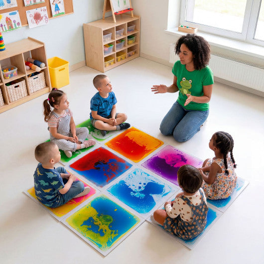 12 inches x 12 inches Toddler Sensory Floor Titles-9 Piece