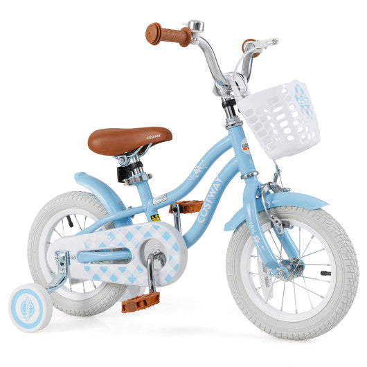 12 Inch Kids Bike with Adjustable Handlebar and Seat for 3-4 Year Old
