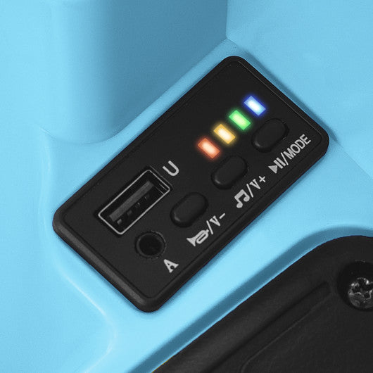 12V 360¡ã Ride on Bumper Car for Toddlers with Remote Control-Light Blue