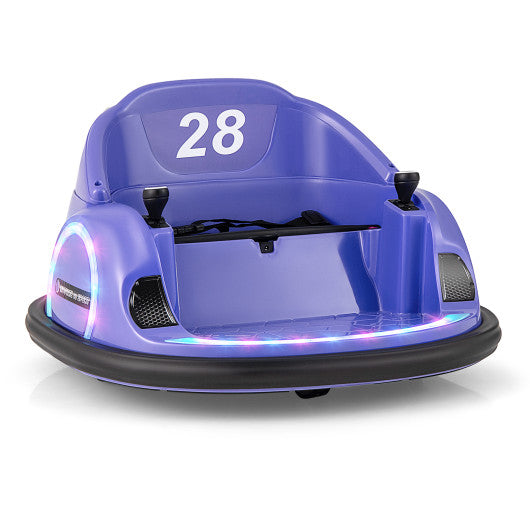 12V 360¡ã Ride on Bumper Car for Toddlers with Remote Control-Purple