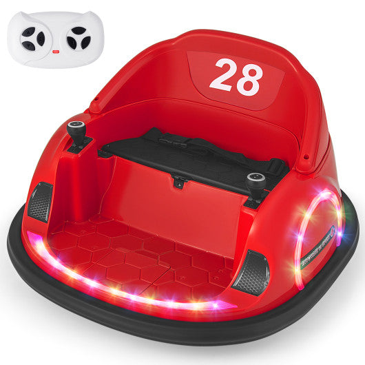 12V 360¡ã Ride on Bumper Car for Toddlers with Remote Control-Red