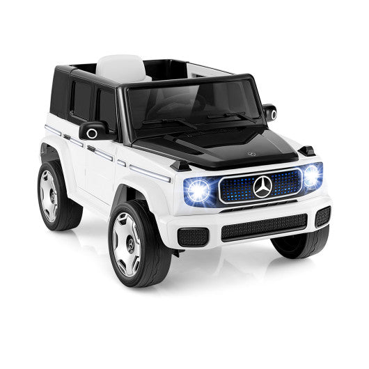 12V Licensed Mercedes-Benz EQG Kids Ride On Car with Remote Control-White