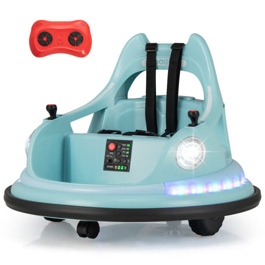 12V Kids Ride On Bumper Car with Remote Control and Dual Joysticks-Blue