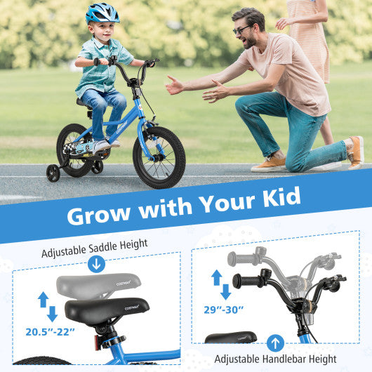 14 Inch Kids Bike with Removable Training Wheels for Aged 3-5 Years Old