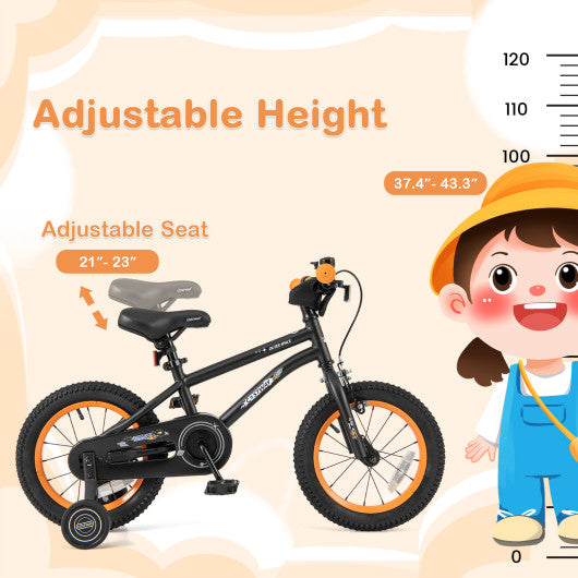 14-Inch Kids Bike Sport Bicycle for 3-5 Years Old with Adjustable Seat-14 inches