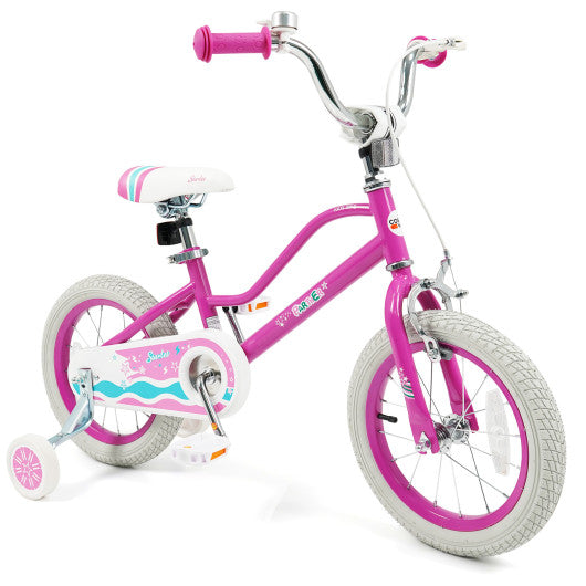 14 Inch Kids Bike for Aged 3-8 Years Old with Adjustable Handlebar Pink- Starlight Wave