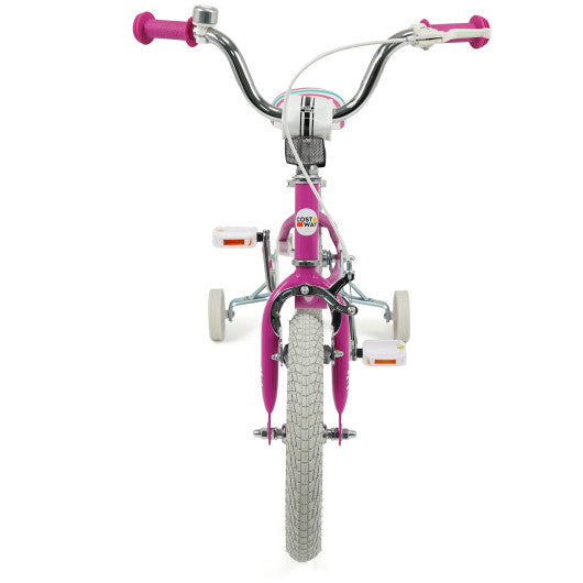 14 Inch Kids Bike for Aged 3-8 Years Old with Adjustable Handlebar Pink- Starlight Wave