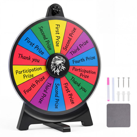 14 Slots Spin Wheel with Blackboard Marker-Multicolor
