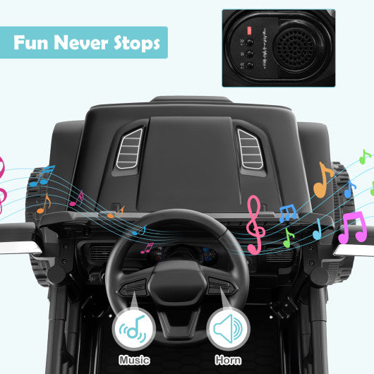 12V Kids Ride on Truck Car Battery Powered Electric Vehicle-Black