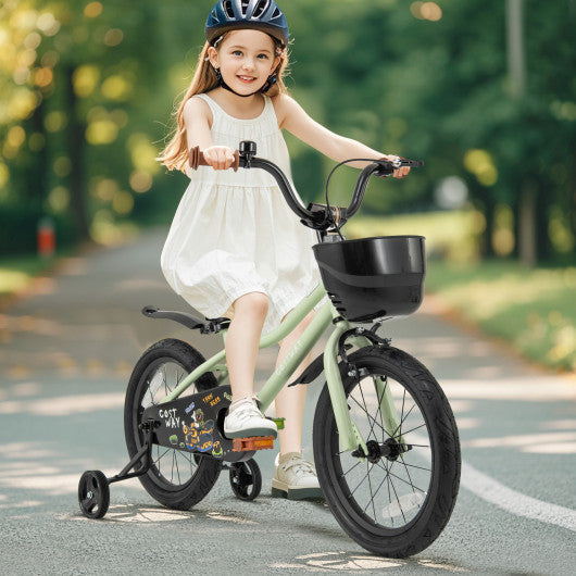 16-Inch Kids Bike Adjustable with Training Wheels for 4-7 Years Old