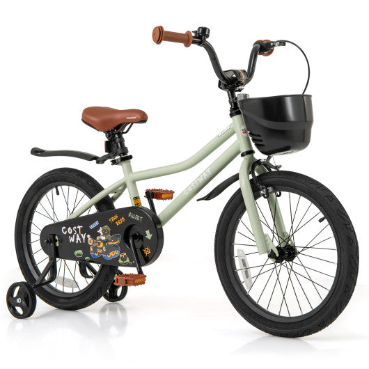16-Inch Kids Bike Adjustable with Training Wheels for 4-7 Years Old
