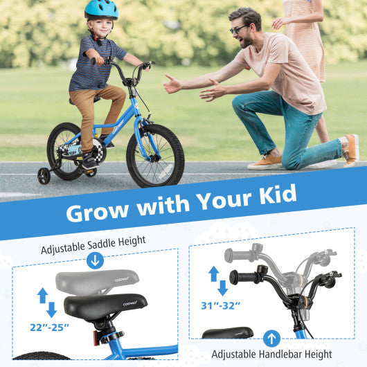 16 Inch Kids Bike with Removable Training Wheels for Aged 4-7 Years Old