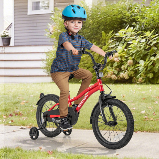 16 Inch Kids Bike Adjustable Bicycle with Reflectors and Bell for 4-7 Years Old