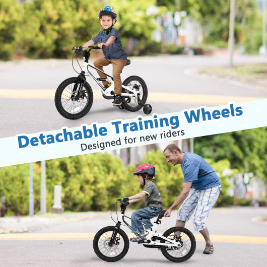 16 Inch Kids Bike Magnesium Alloy Bicycle Adjustable for Aged 4 to 7-16 inches