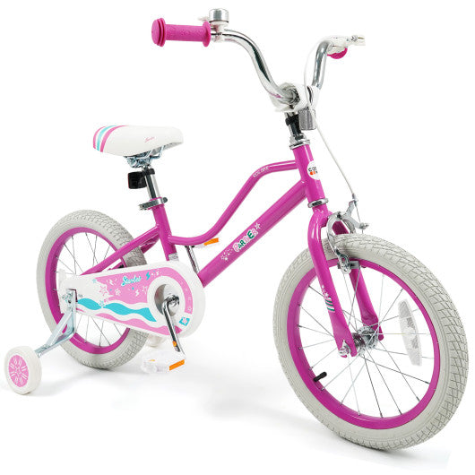 16 Inch Kids Bike for Aged 3-8 Years Old with Adjustable Handlebar Pink- Starlight Wave